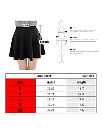 Mini falda de patinador de cintura alta elástica para dama