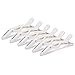 Mokale 6pcs Salon Croc Hair Styling Clips-Sectioning Plastic Alligator Hair Clip For Thick Hair-Non-Slip DIY Accessories Hairgrip for Women and Girls (White)
