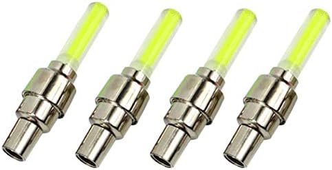 drivero 4pcs LED Lamp Flash Tyre Wheel Valve Cap Light for Car Bicycle Motorcycle Lighting,Yellow