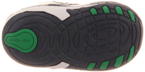 Stride Rite Soft Motion Artie Sneaker (Infant/Toddler), White/Navy, 3 W US Infant
