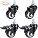 MVPOWER 2 Inch Stem Casters, 4 Pack Threaded Stem Casters PU Rubber Wheels with Brake Lock Heavy Duty Caster Wheels Loading 264.56 Lbs for Shopping Carts, Hand Trolley, Tools, Workbench, Furniture