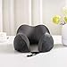 Lucear Travel Pillow Luxury Memory Foam Neck & Head Support Pillow Soft Sleeping Rest Cushion for Airplane Car with 3D Sleep Mask, Earplugs, and Luxury Bag (Grey)