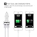 MONKA@ 4in1 3.1A FAST DUAL USB Car Charger with iPhone 6, 6 Plus, 5s, 5c, 4s, 4, iPods,iPad,Samsung Galaxy Note4 5 S4 5 Cell Phones,GPS,Tablets,Blue LED Displays Voltage,USB Charged Devices(White)