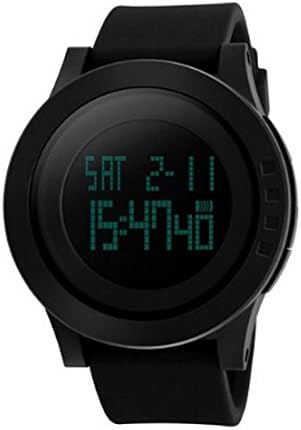 Reloj de Hombre Digital Electrónico a Prueba de Agua LED Reloj Casual Quartz Multifunción 12H / 24H Tiempo. Luz Trasera con Diseño Simple 50M ...