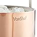 VonShef 3 Liter Copper Stainless Steel Ice Bucket Barware Kit - Double Walled Insulated with Lid, Carry Handle and Tongs Set