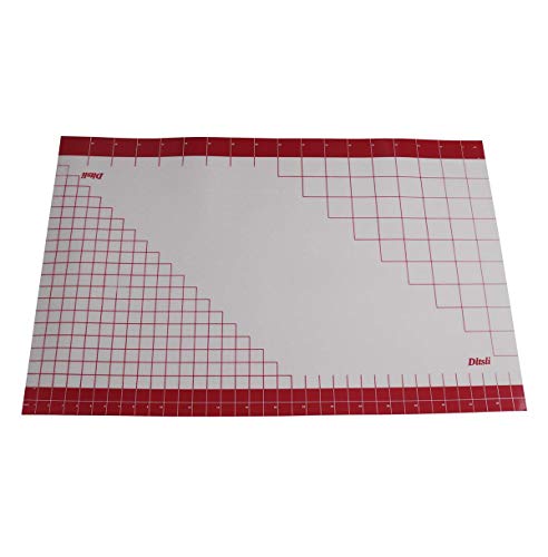 Red 36" x 24" Silicone Pastry Mat Non Stick Baking Mat with Measurements, Extra Large Full Sticks To Countertop Surface Liner For Rolling Dough Kneading Fondant Pie Crust Pizza Bread Cookie Scone - Thumbnail 4