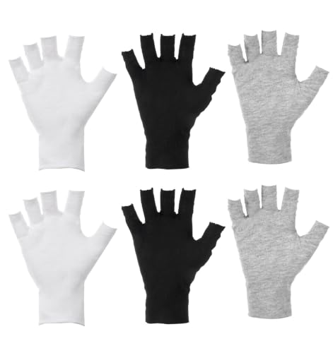 3 Pairs Cotton Fingerless Gloves, Fingerless Cotton Moisturizing Gloves at Amazon