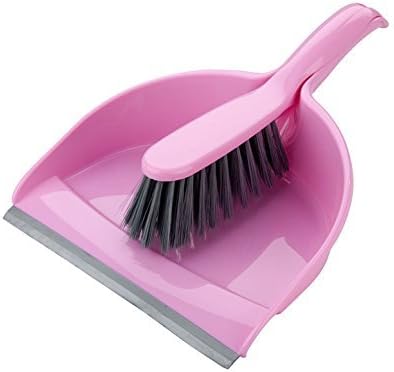 pink dustpan and brush