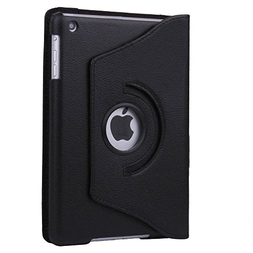 QQ-TechÂ® Apple iPad Air / iPad 5 Case 360 Degrees Rotating Case Smart Cover Stand (iPad Air / iPad 5 , Black)