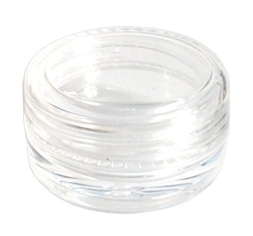 3mL CLEAR THICK WALL Empty SMALL PLASTIC JAR for Cosmetic/Craft/Travel/Lip Balm (6 Jars)