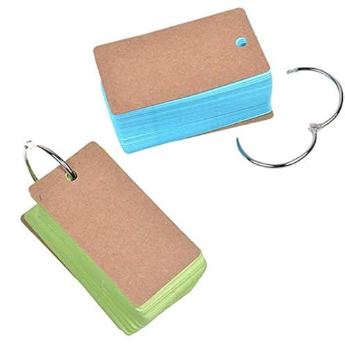 Chris-Wang 2 Pack Blank Flash Cards Single Hole Punched with 2 Metal Binder  Rings - 80mm x 45mm Size - Perfect for Learning Languages - Blank White  Pages in Kenya | Whizz Data Cards