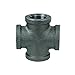 3/4 Inch Black Malleable Iron Cross Fitting, 3/4