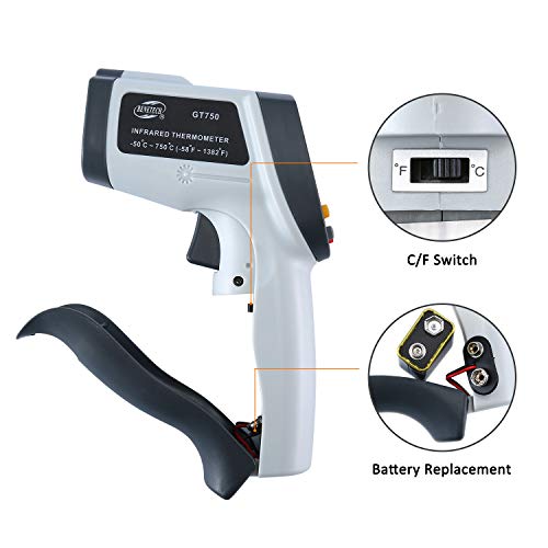 Laser Infrared Thermometer, LCD Non Contact Professional High