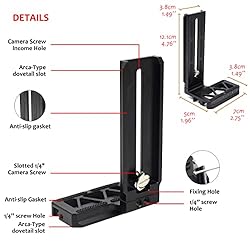 EaxanPic Aluminum L Bracket Vertical Shooting Quick