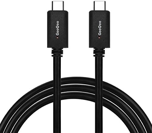 GooQee USB 3.1 type C to USB C Reversible Rapid Charging and Data Sync Cable with IC Support for Nexus 6P 5X, Pixel C, Lumia 950, Apple New Macbook 12" and More (Type C to Type C Cord 1m 3.3ft Black)