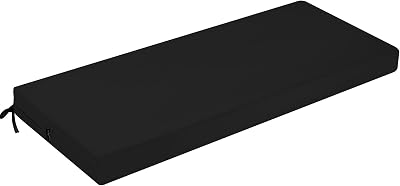 Waterproof Outdoor Bench Cushion 8cm Thick Black