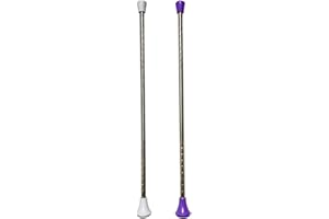 Dasiyoki Twirling Baton 2 Pieces Spinning Dance Baton Metal Gymnastics Parade Stick for Child in Majorette (Mixed Version, 2 Pack)