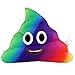 BESTOMZ Poop Plush Pillow Round Cushion Soft Toy, 35 x 30 x 10 cm (Smile poop Rainbow)