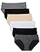 Kalon 6 Pack Women's Hipster Brief Nylon Spandex Underwear (Large, Basics)