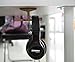 GVDV Dual Headphone Stand, adhesive hooks Under-Desk Headphone Stand Mount Wooden Headphone Dual Hanger Holder with Adhesive Sticky for Home and Office
