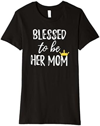 Womens Women's "Blessed To Be Her Mom" Mom-Daughter T-shirt Small Black