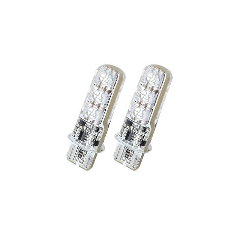 CAMWAY 2PCS Car T10 W5W LED Bulb Light 7 Color RGB LED Remote Control 5050 6SMD Interior Strobe Lamp for Car, Truck, Motorcycle, Scooter, Trailer, RV, Boat, Marine