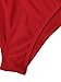 SweatyRocks Women's Sexy Bathing Suits Solid Thong Adjustable Strap Triangle Bikini Set Red M