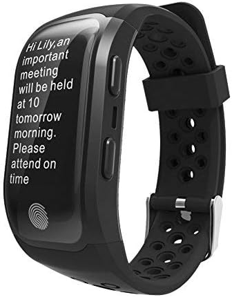 elecfan Wireless Waterproof Smart Watch for Men Women, Bluetooth Fitness Tracker, Heart Rate Monitor,GPS, Walk Pedometer, Sleep Monitor, Smart Bracelet Sport Smartwatch - Black