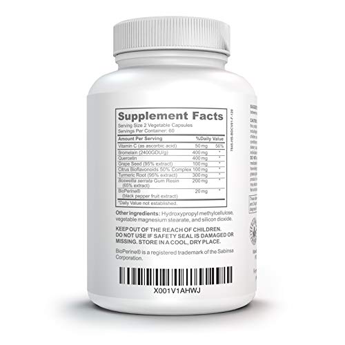 BRUIZEX Ultra Bruising Relief Supplement, 120 Capsules Swelling