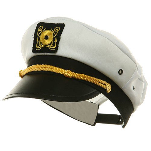 Child White Yacht Captain Hat