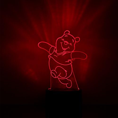 Skycandle 3D Optical Illusion Night Light - 7 LED Color Changing Lamp - Cool Soft Light Safe for Kids - Solution for Nightmares (Teddybear)