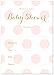 MyExpression.com 24 Polka Dots Gold Fill-in Baby Shower Invitations (Pink)