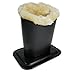 Plush Lined Eyeglass Holder Stand | Glasses Holder Case For Desk And Night Stand | Safely Protects And Stores Eyewear, iPhones And Supplies | Black