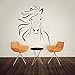 Home Find 22 inches x 27 inches Chinese Ink Painting Style Head of Horse Wall Stickers Bedroom Living Room Kids and Children Room Wall Decals Vinyl Artistic Wall Stickers for Study Office Decor