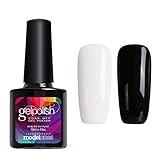 Modelones Black and White Gel Nail Polish Set Duo Pack,10ml