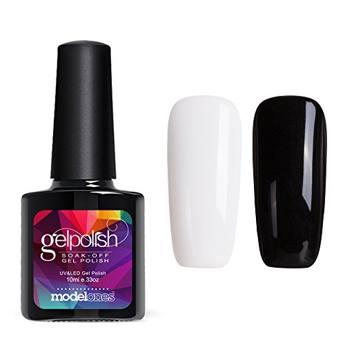 Modelones Black and White Gel Nail Polish Set Duo Pack,10ml Modelones Black and White Gel Nail Polish Set Duo Pack,10ml