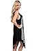 INGEAR Crochet Casual Dress Embroidery Summer Beach Handkerchief Dress (Black, Large/X-Large)