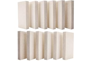 BLQH 12 Pieces Insulating Fire Brick for Ovens, Kilns, Fireplaces, Forges 9" x 4.5" x 1.25" 2300F Rated Insulating Fire Bricks