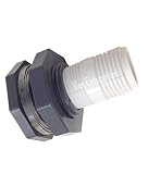 Van Enterprises 3/4" Bulkhead Fitting with Garden Hose Adapter Kit for Rain Barrels, Aquariums, Water Tanks, Tubs, Ponds