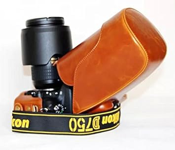 Funda para Cámara de piel sintética proteger funda con correa para ...