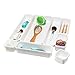Madesmart 9-Piece Interlocking Bin Pack for Drawer Organization, Plastic Interlocking Junk Drawer Organizer Tray, White