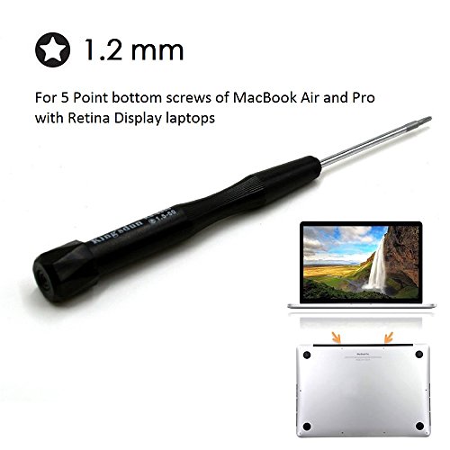 fixinus Portable Set of 3 Pentalobe Screwdrivers for Apple iPhone MacBook Pro Air Retina with 5 Star 0.8 1.2 1.5 or P2 P5 P6 or TS1 TS4 TS5 (Pentalobe)