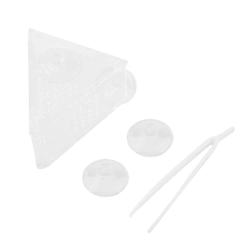 Aquarium Red Worm Feeder, Acrylic Cone Fish Tank Feeding Cup with Suckers for Red Worm Brine Shrimp
