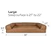 Furhaven Orthopedic Dog Bed for Large/Medium Dogs w/ Removable Bolsters & Washable Cover, For Dogs Up to 55 lbs - Quilted Sofa - Toasted Brown, Large