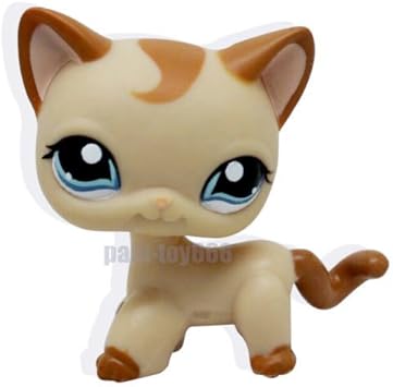 Littlest Pet Shop Rare Brown Short Hair Cat Kitty Blue Eyes Lps Toy 1024 Amazon Co Uk Toys Games