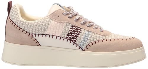 SANCTUARY WOMEN’S PEACE PLATFORM SNEAKERS – LACE-UP WITH THICK SOLE, CUSHIONED INSOLE, AND ULTRA-LIGHTWEIGHT COMFORT, CREAM/MUSHROOM/BLUE – 11