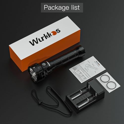 Wurkkos DL70 13000 Lumens 4 x XHP50.2 LED Diving Flashlight Super Bright Underwater Flashlight with 2 x 5000mAh Rechargeable Batteries and Charger