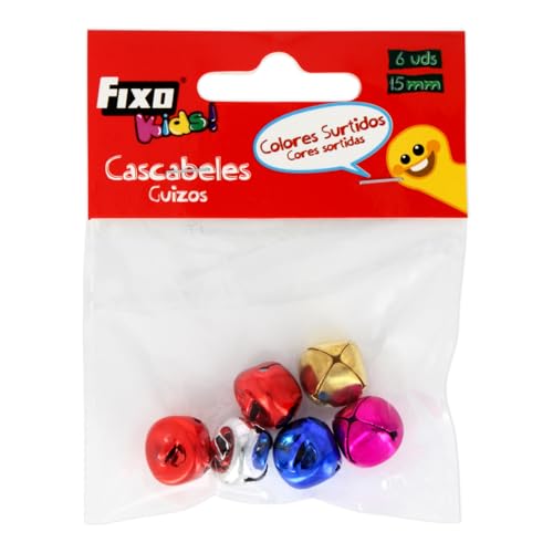 Bells Assorted Colour 15 mm Blister Pack of 6