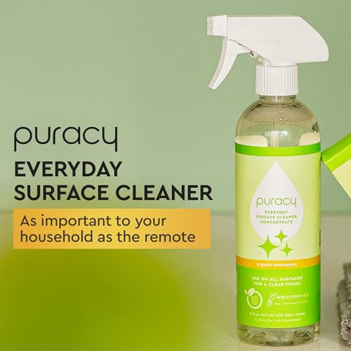 PURACY MULTI-SURFACE CLEANER SPRAY – PLANT-POWERED EVERYDAY SURFACE CLEANER – NATURAL ALL PURPOSE CLEANING SOLUTION AS SEEN ON TIKTOK (ORGANIC LEMONGRASS SPRAY BOTTLE, 16 FL OZ)