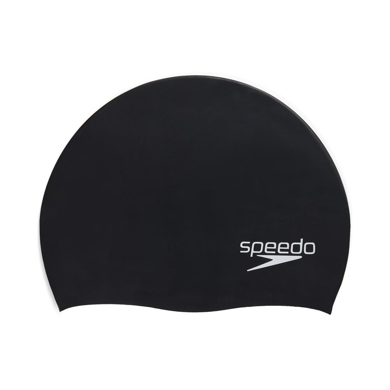 Speedo Elastomeric Solid Soft Silicone Swimming Dome Swim Cap - Black, One-Size — image 1